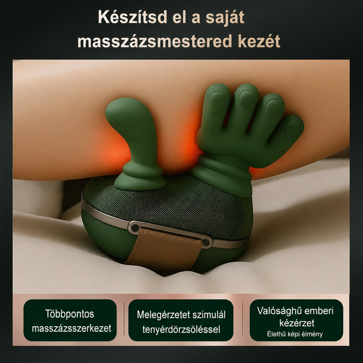 Nyakmasszírozó Váll- és Nyaktámasz — 3 Fokozatú Gyúró Masszázs